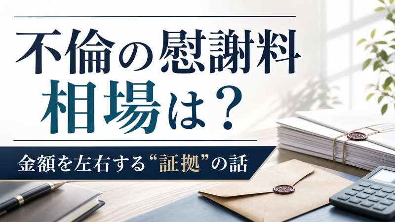 不倫の慰謝料相場はいくら？金額を左右する要因と「証拠で変わる理由」を探偵が解説