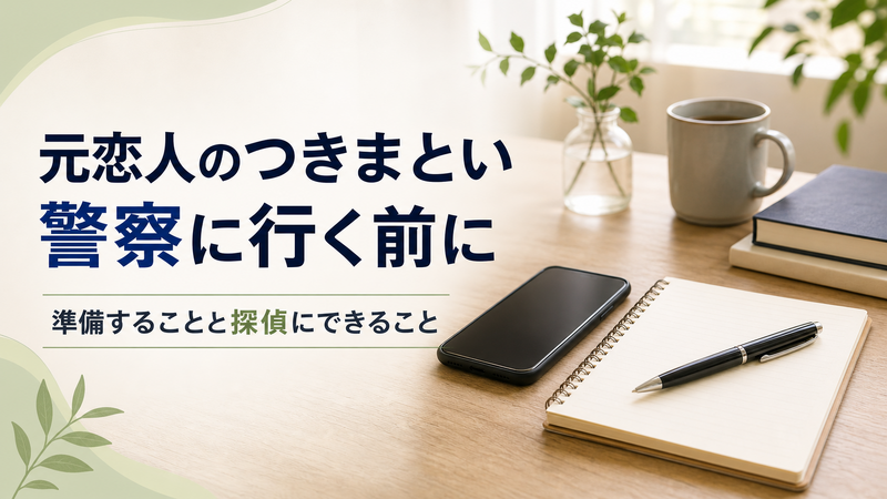 元恋人のつきまといで警察に行く前に｜準備すべき証拠とやるべきこと・探偵にできることを解説