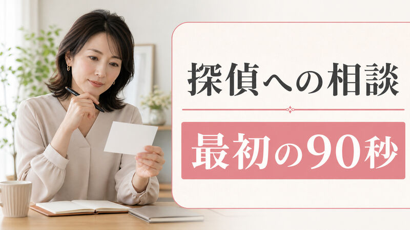 探偵への相談が恥ずかしいときは？最初の90秒で伝えるメモの作り方