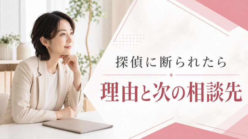 探偵に依頼を断られたら？理由を整理して次の相談先を選ぶ手順